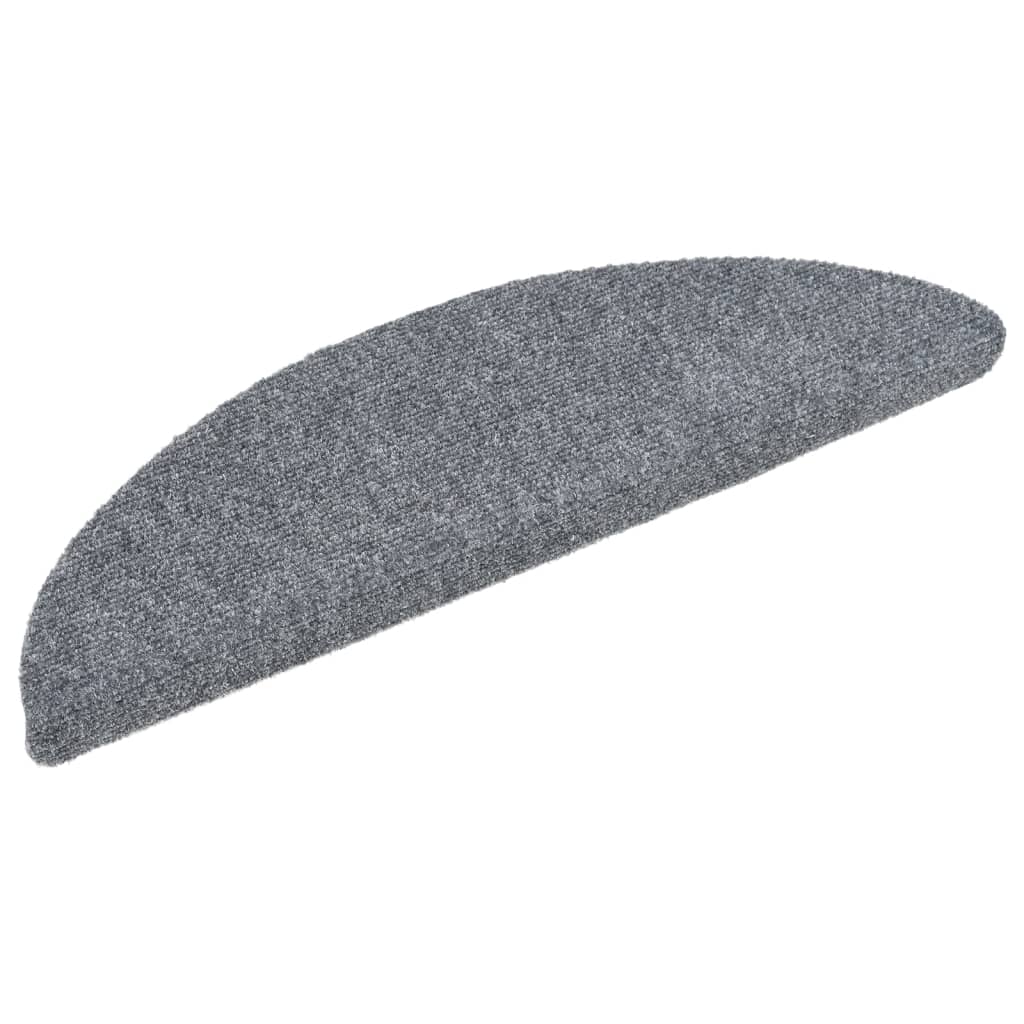 Stair Mats Self-Adhesive 15 Pcs Half Round