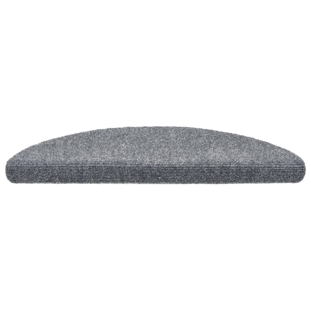 Stair Mats Self-Adhesive 15 Pcs Half Round