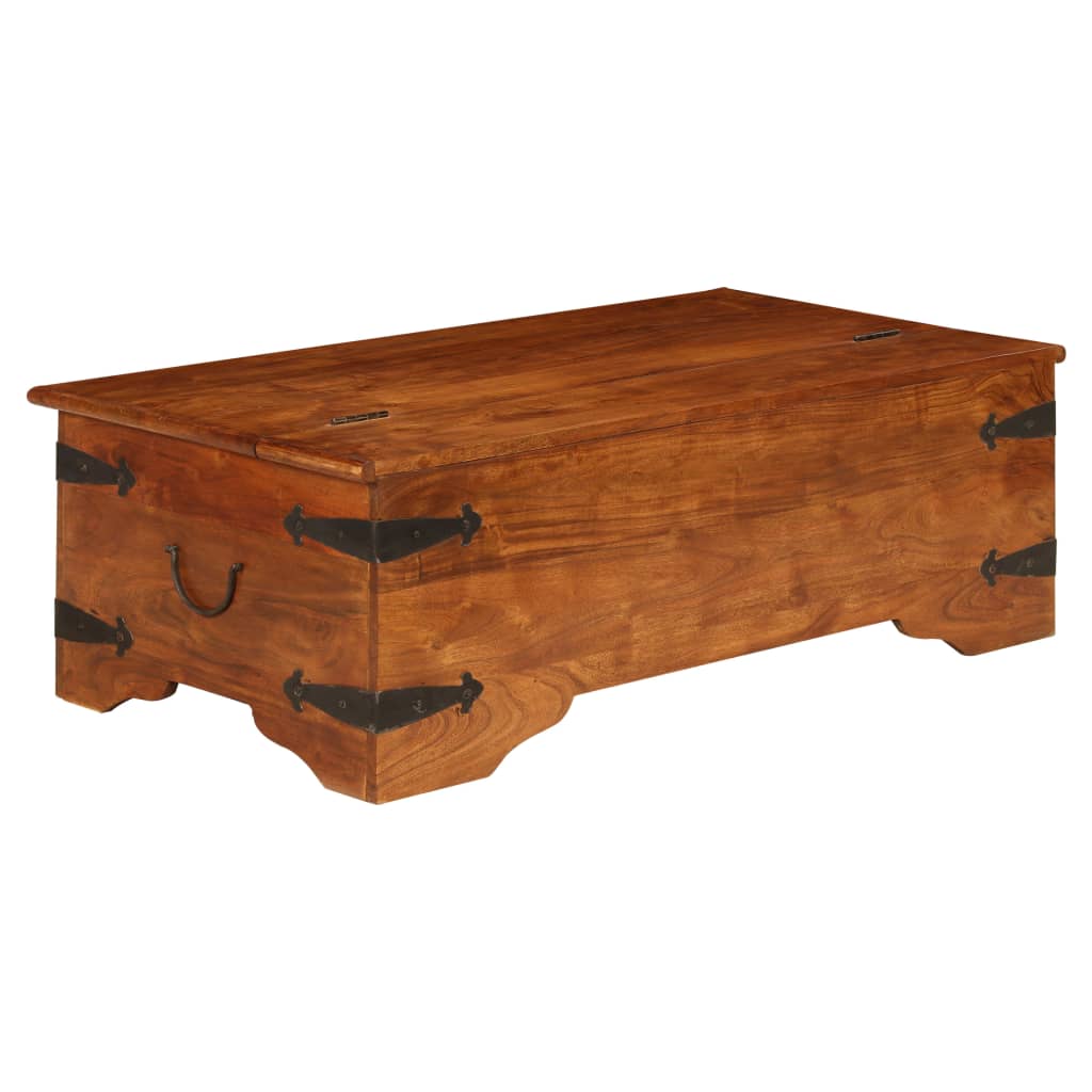 Coffee Table Solid Acacia Wood Honey Finish 110 cm