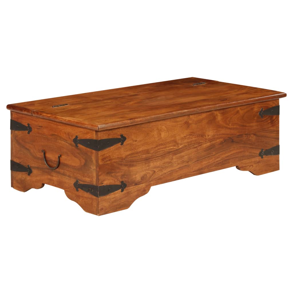 Coffee Table Solid Acacia Wood Honey Finish 110 cm