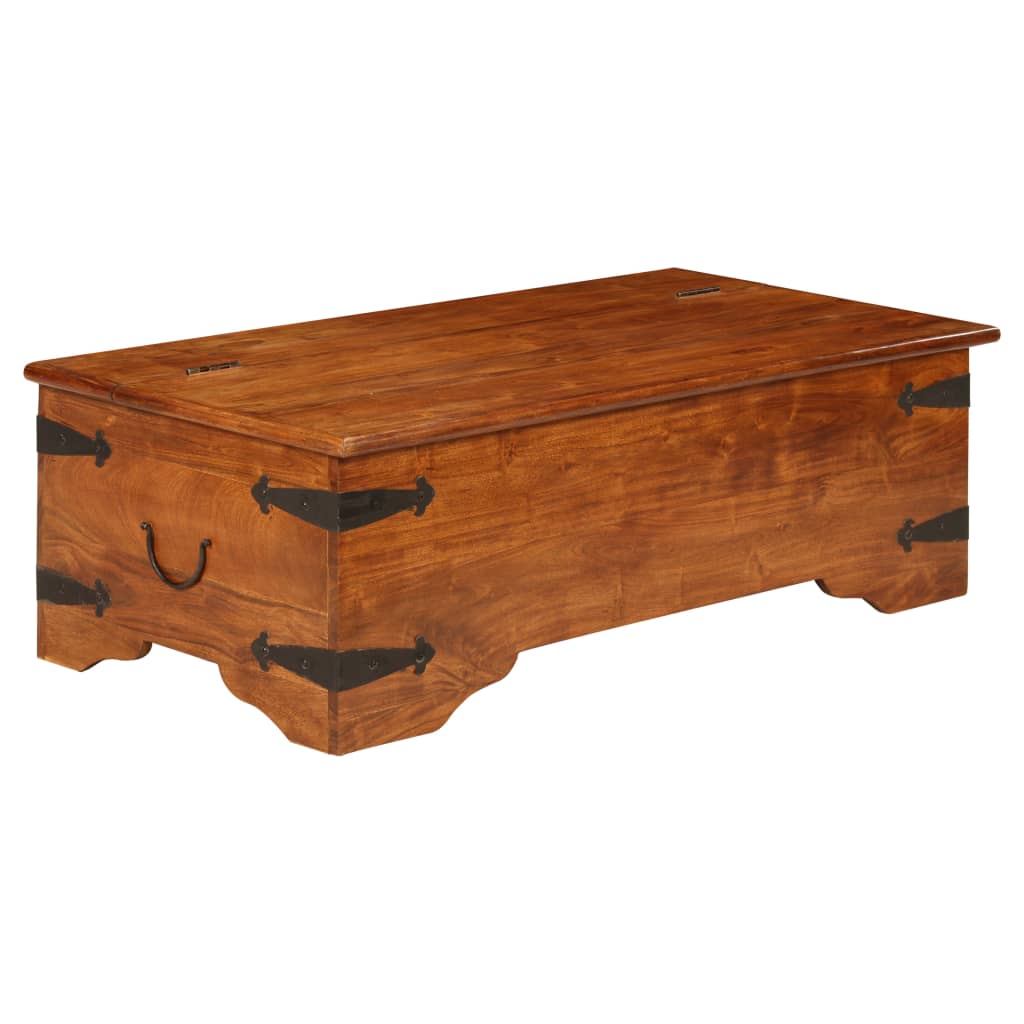 Coffee Table Solid Acacia Wood Honey Finish 110 cm