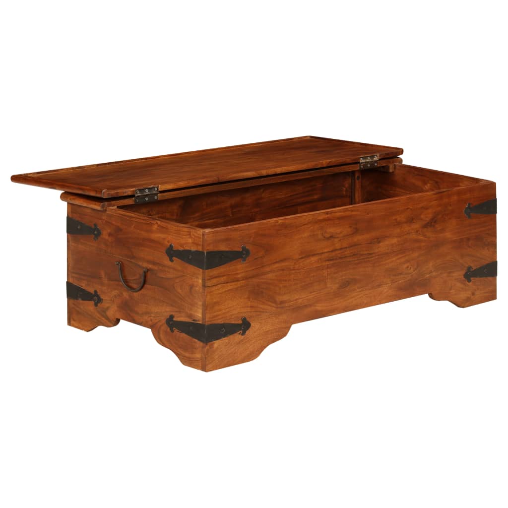 Coffee Table Solid Acacia Wood Honey Finish 110 cm