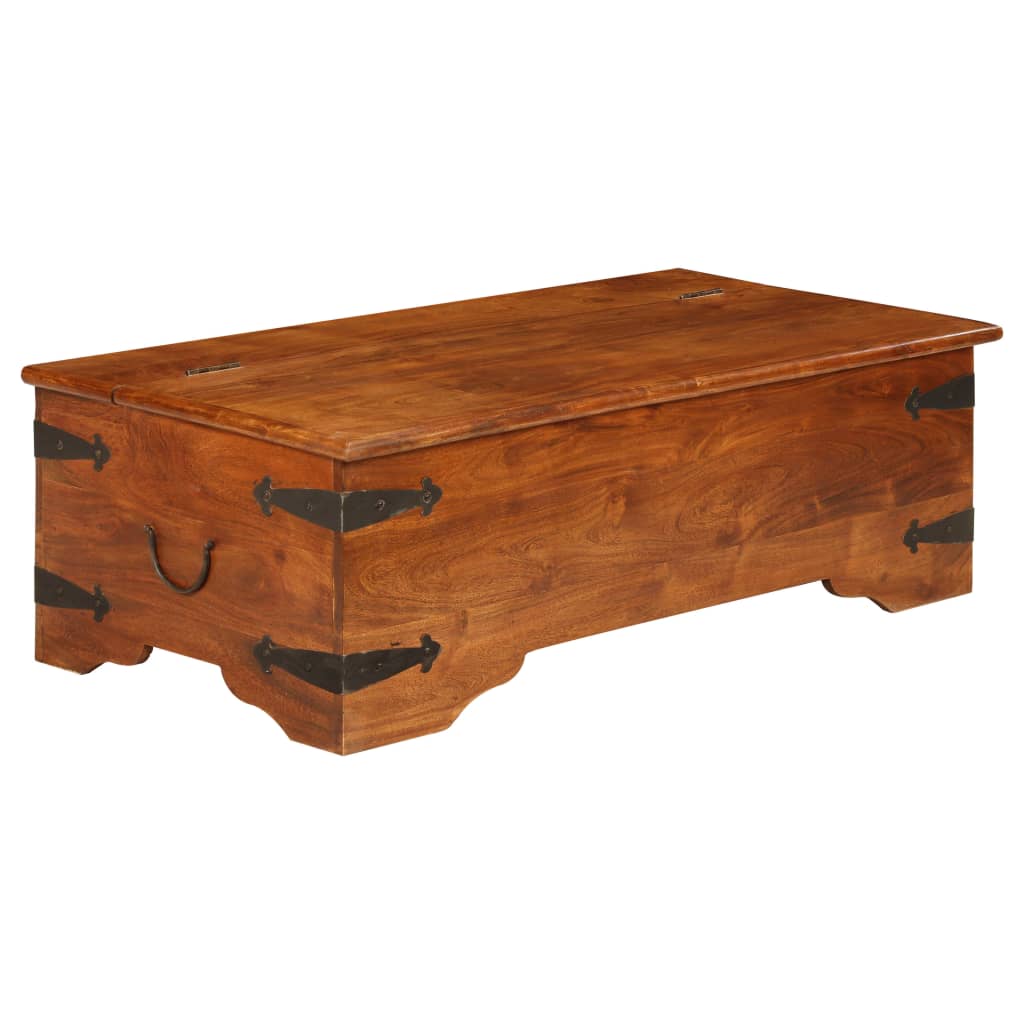 Coffee Table Solid Acacia Wood Honey Finish 110 cm