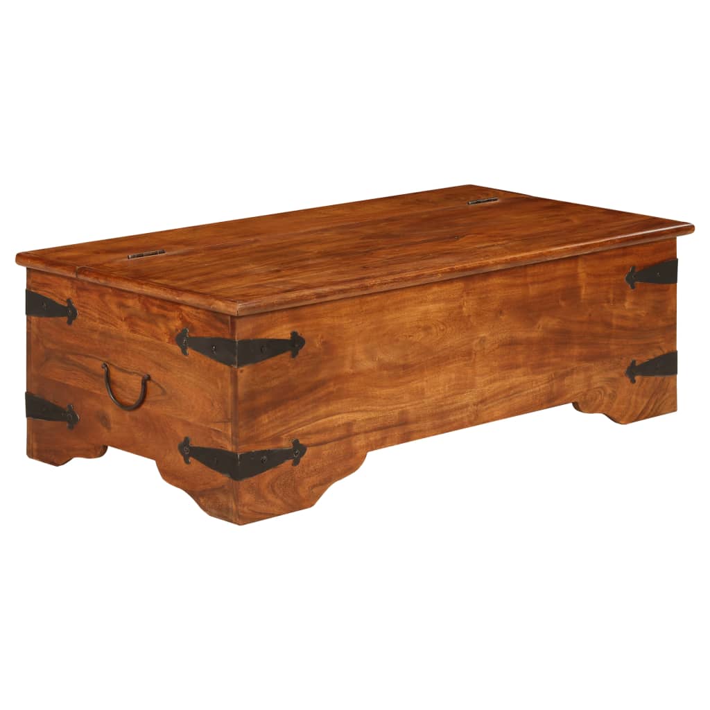 Coffee Table Solid Acacia Wood Honey Finish 110 cm