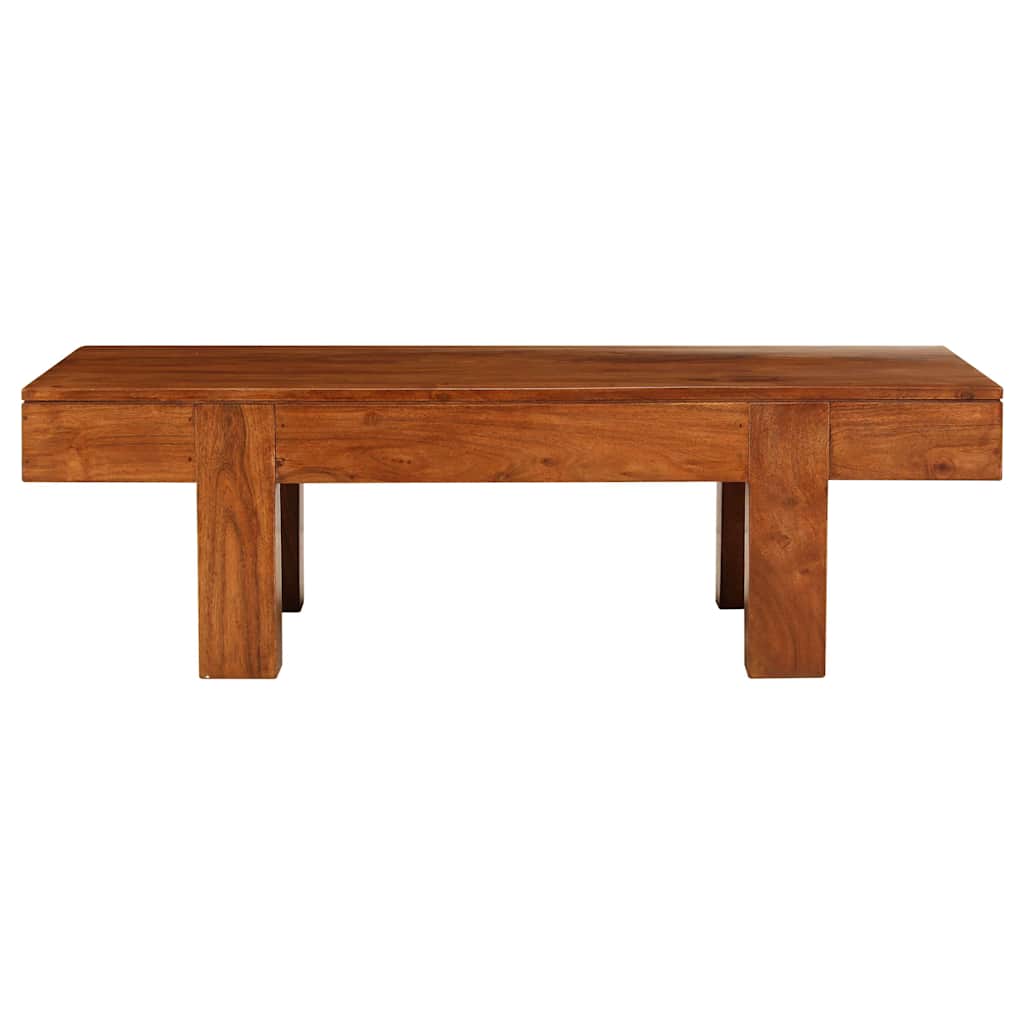 Coffee Table Solid Acacia Wood Honey Finish Rustic Living Room 100cm 100 cm