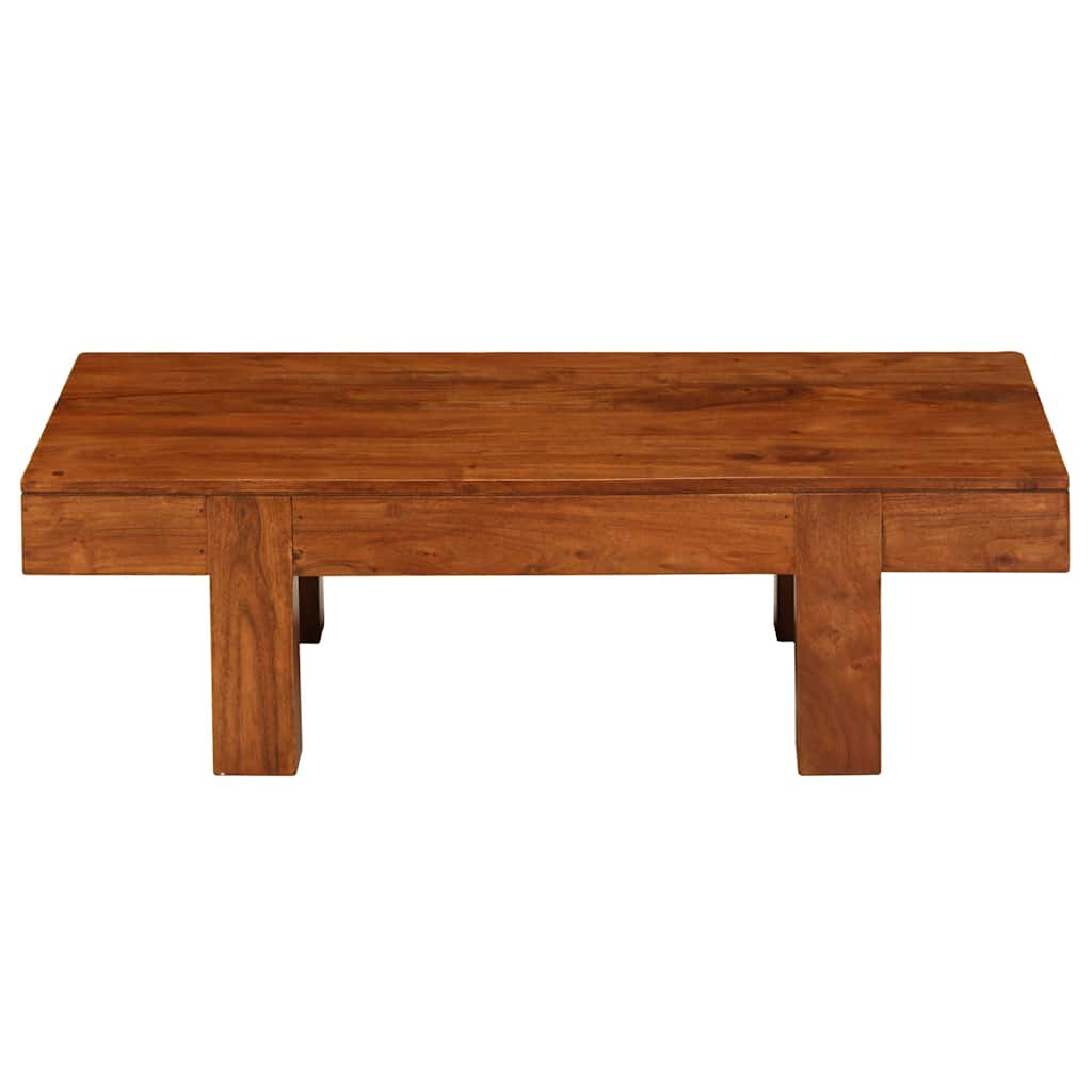Coffee Table Solid Acacia Wood Honey Finish Rustic Living Room 100cm 100 cm