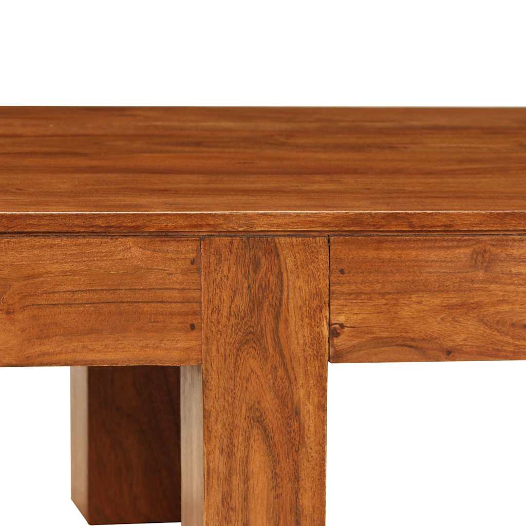 Coffee Table Solid Acacia Wood Honey Finish Rustic Living Room 100cm 100 cm