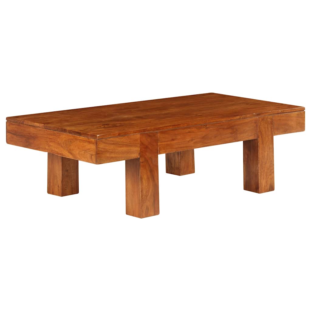 Coffee Table Solid Acacia Wood Honey Finish Rustic Living Room 100cm 100 cm