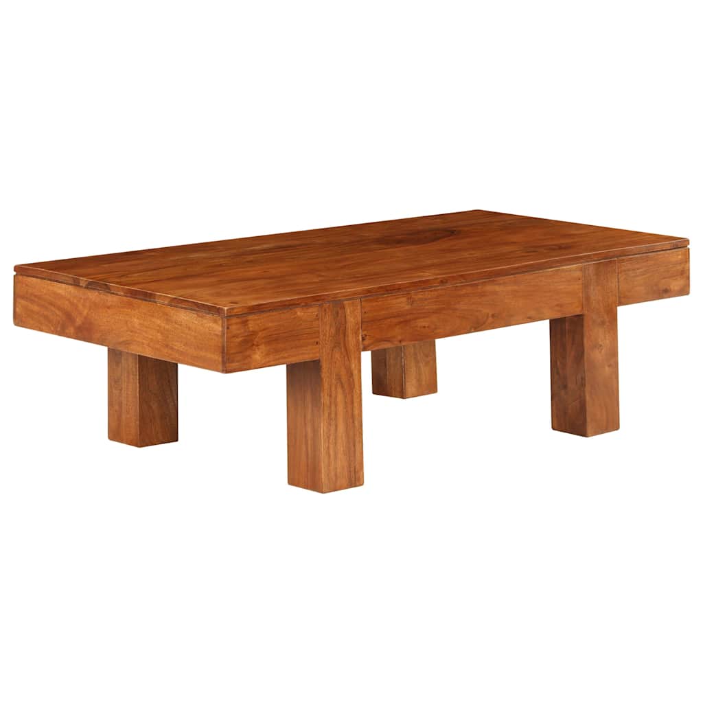 Coffee Table Solid Acacia Wood Honey Finish Rustic Living Room 100cm 100 cm