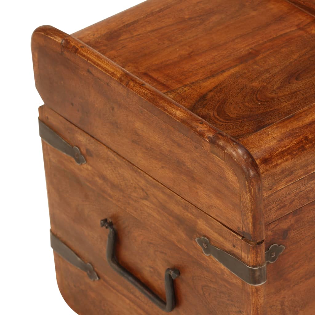 Treasure Chest Set 2 Pieces Solid Acacia Wood Honey Finish