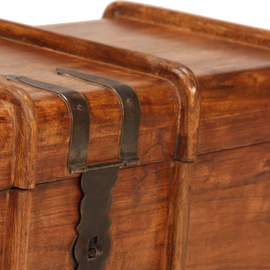 Treasure Chest Set 2 Pieces Solid Acacia Wood Honey Finish