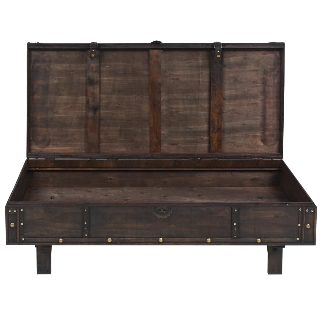 Coffee Table Plywood Vintage Style 120X55X35 Cm