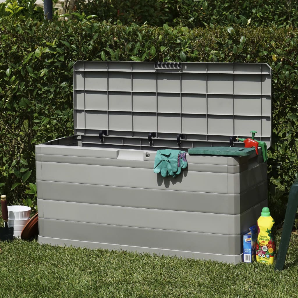 Garden Storage Box Grey 117X45X56 Cm