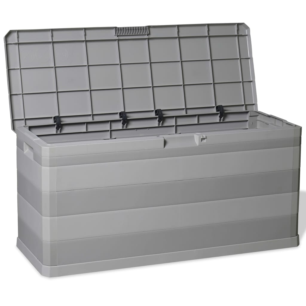 Garden Storage Box Grey 117X45X56 Cm