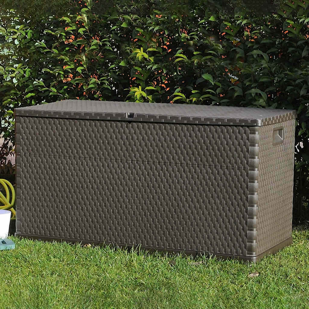 Outdoor Storage Boxes Garden Box 120X56X63 Cm Pp Rattan brown anthracite 120 cm