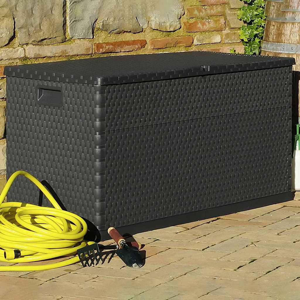 Outdoor Storage Boxes Garden Box 120X56X63 Cm PP Rattan Brown Anthracite 120 Cm
