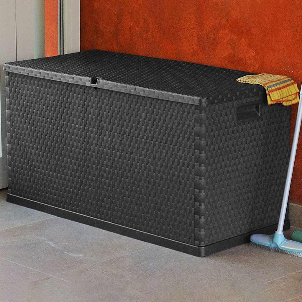 Outdoor Storage Boxes Garden Box 120X56X63 Cm Pp Rattan brown anthracite 120 cm