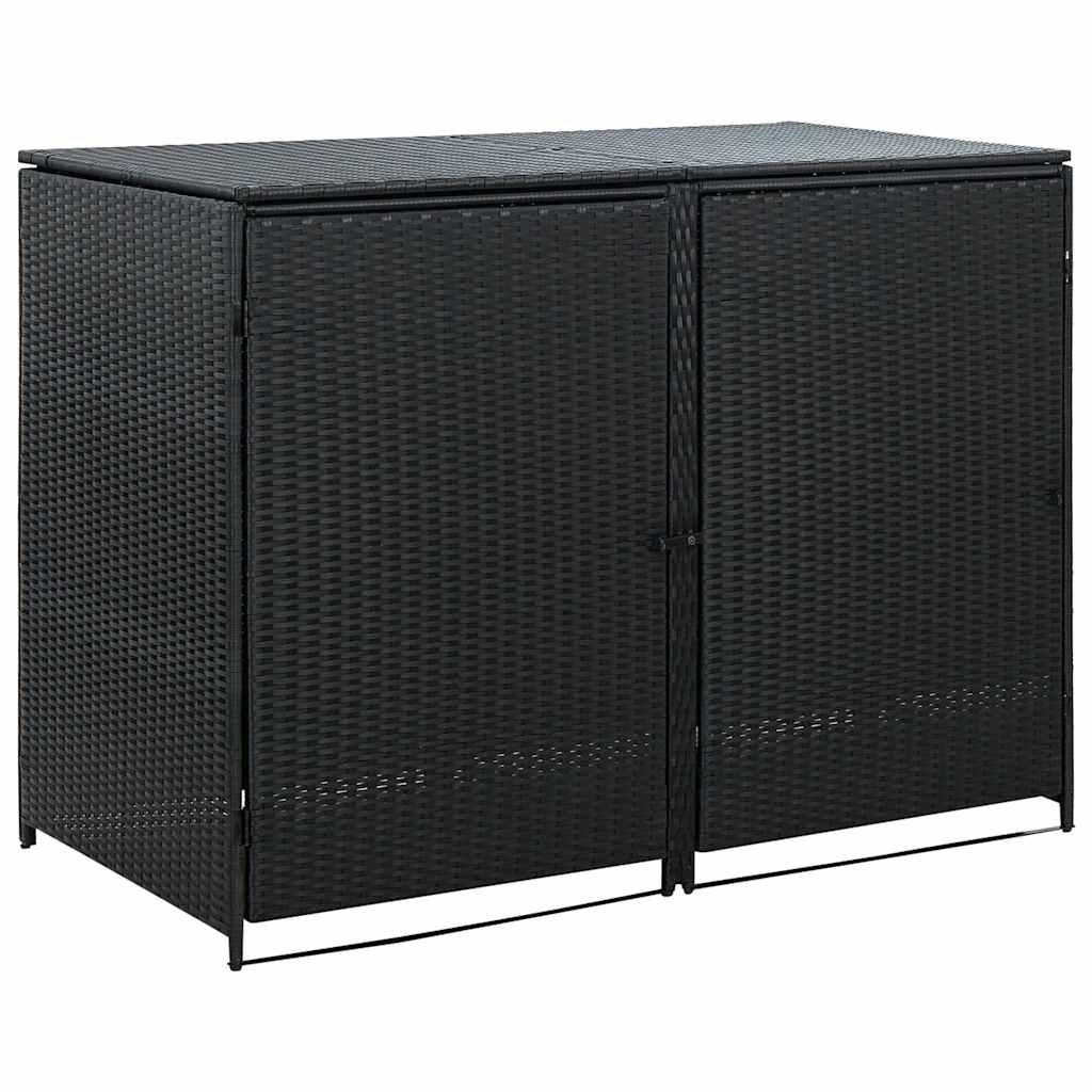 Sheds Garages & Carports Double Wheelie Bin Storage Shed Rattan Garden Store 148