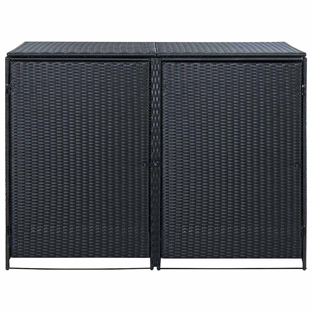 Sheds Garages & Carports Double Wheelie Bin Storage Shed Rattan Garden Store 148