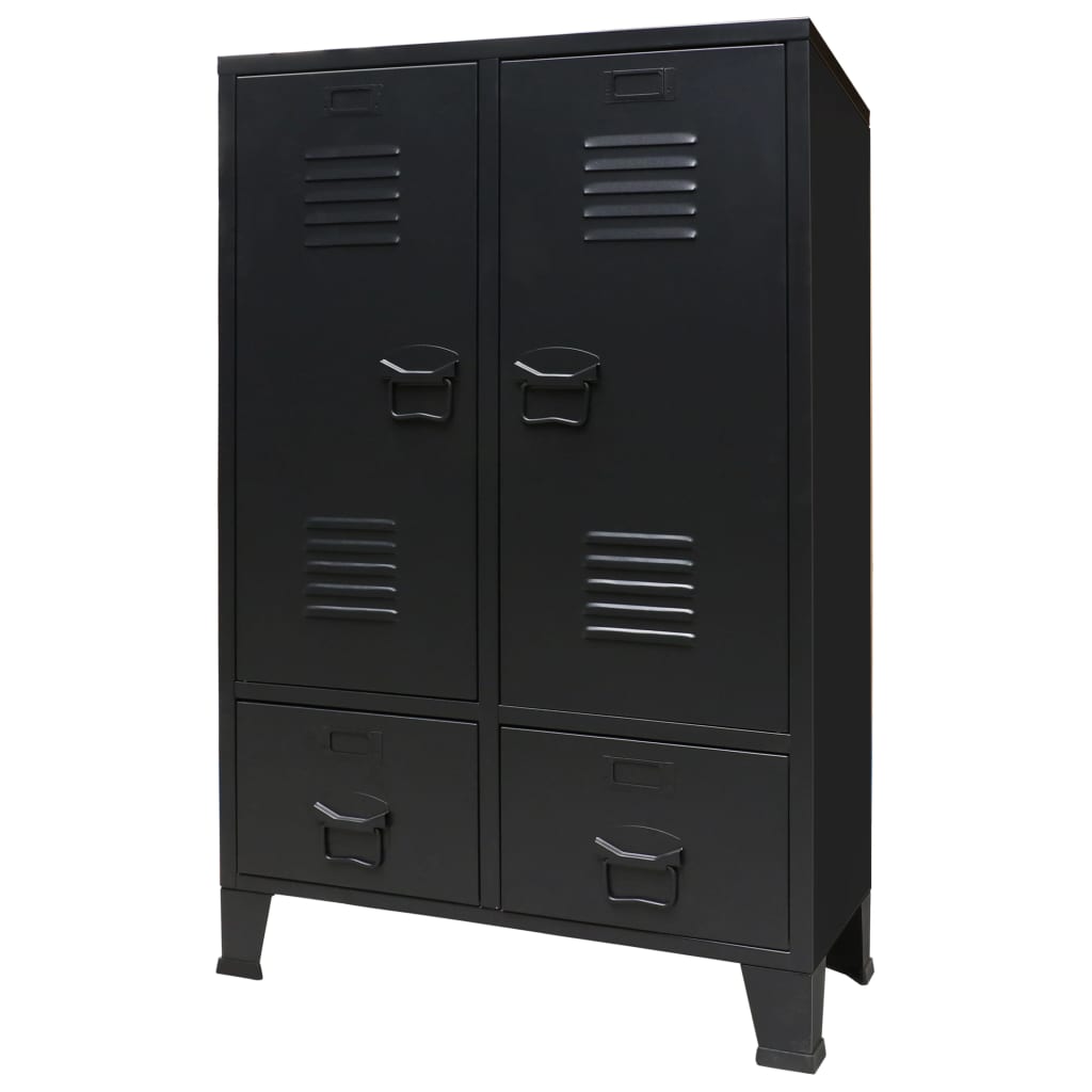 Wardrobe Metal Industrial Style 67X35X107 Cm