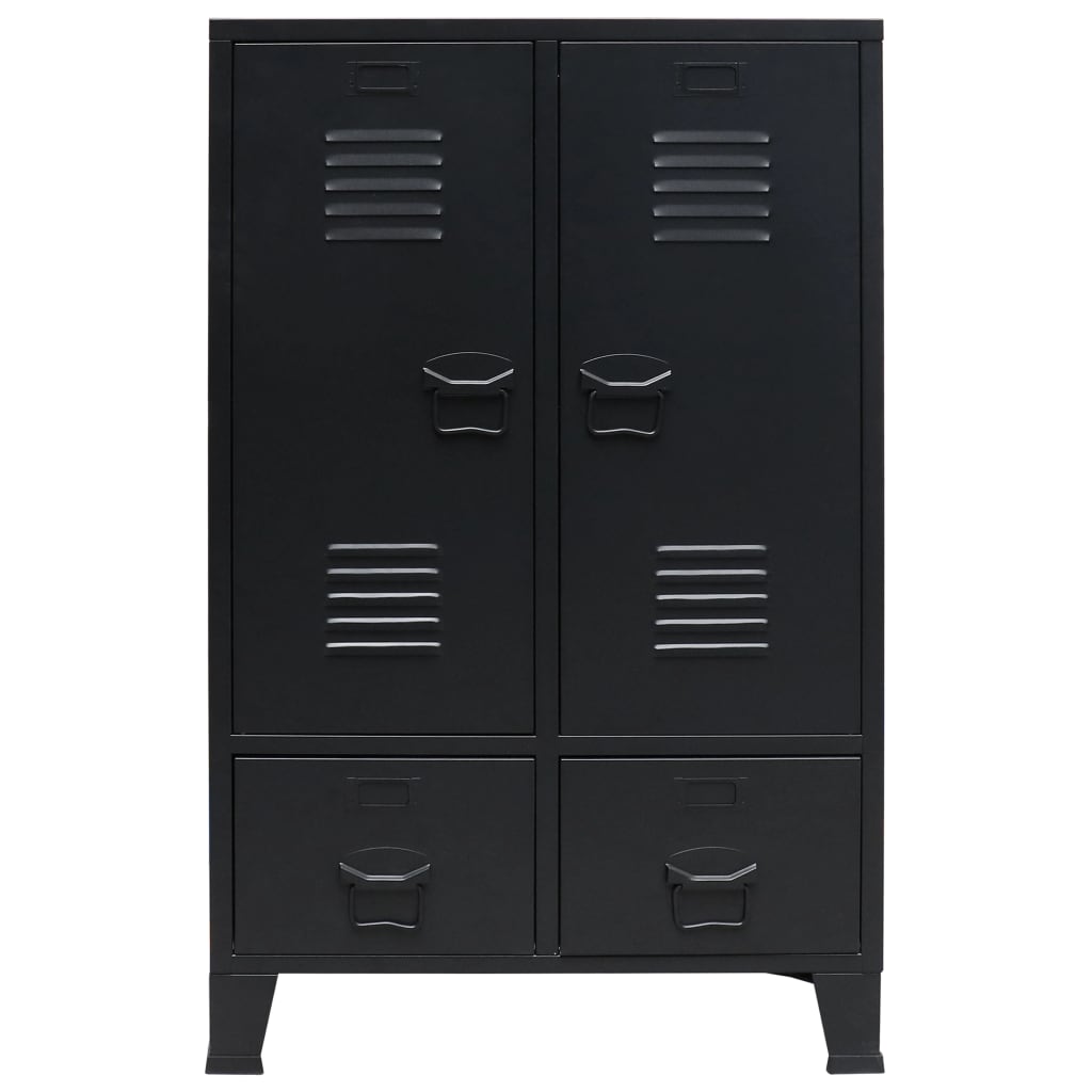 Wardrobe Metal Industrial Style 67X35X107 Cm