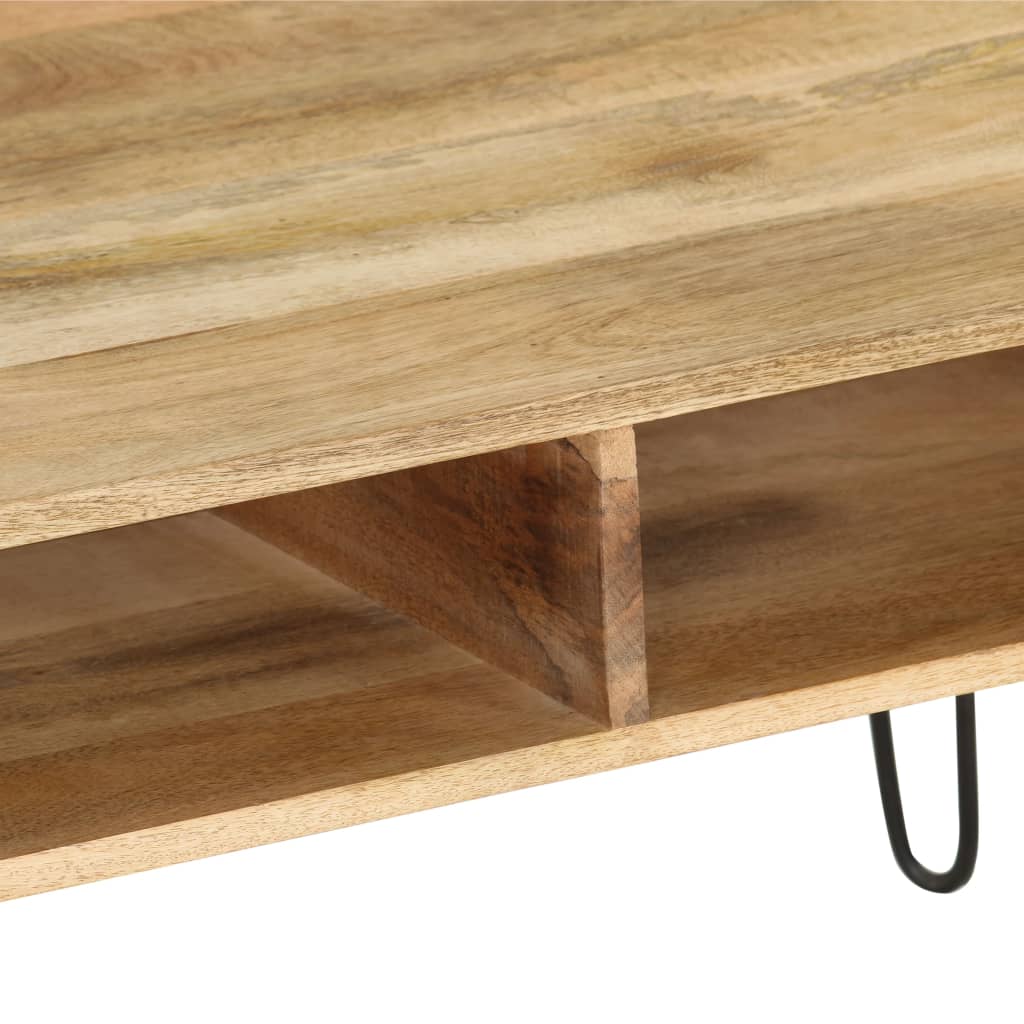 Tv Stand Solid Mango Wood 110X35X45 Cm