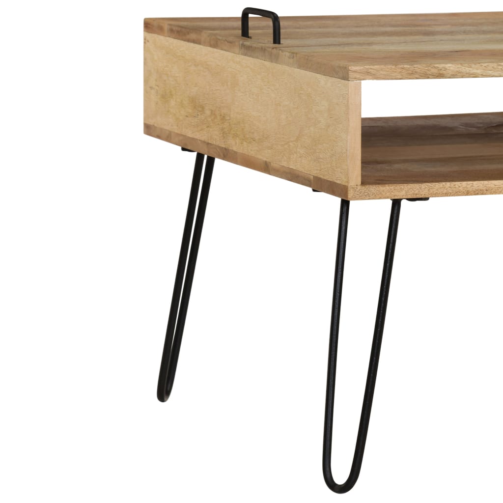 Tv Stand Solid Mango Wood 110X35X45 Cm