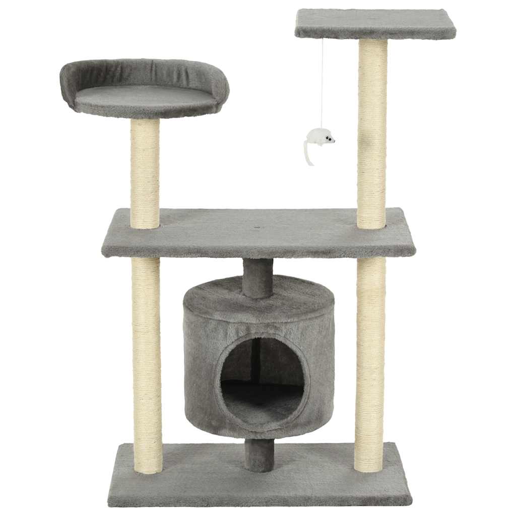 Cat Furniture Tree Sisal Scratching Posts Dark Blue Beige Grey 70 Cm Grey 70 X 4