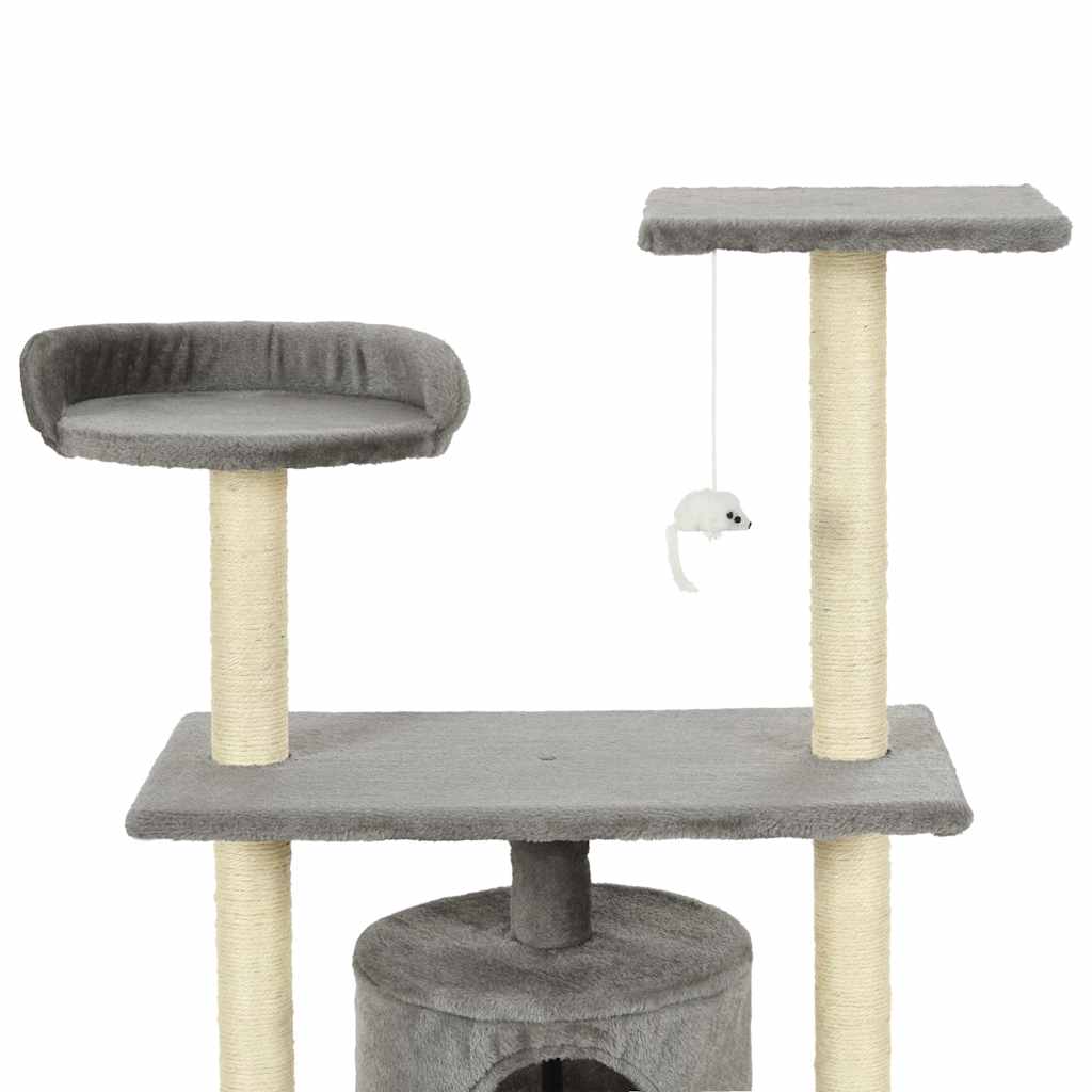 Cat Furniture Tree Sisal Scratching Posts Dark Blue Beige Grey 70 Cm Grey 70 X 4