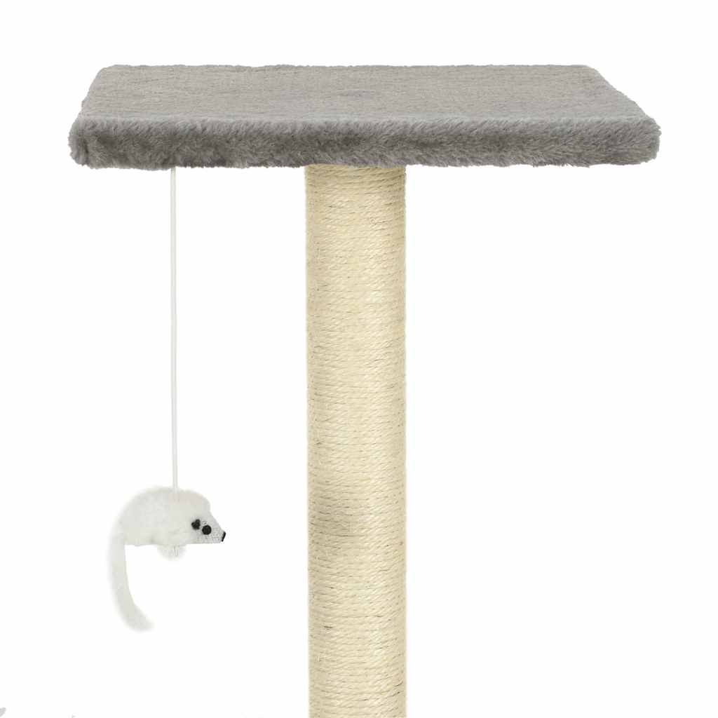 Cat Furniture Tree Sisal Scratching Posts Dark Blue Beige Grey 70 Cm Grey 70 X 4