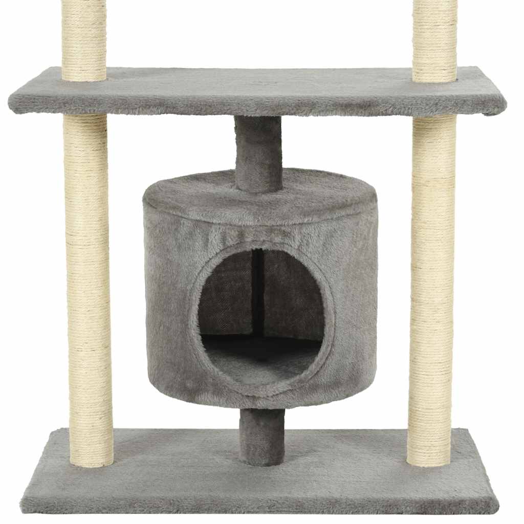 Cat Furniture Tree Sisal Scratching Posts Dark Blue Beige Grey 70 Cm Grey 70 X 4