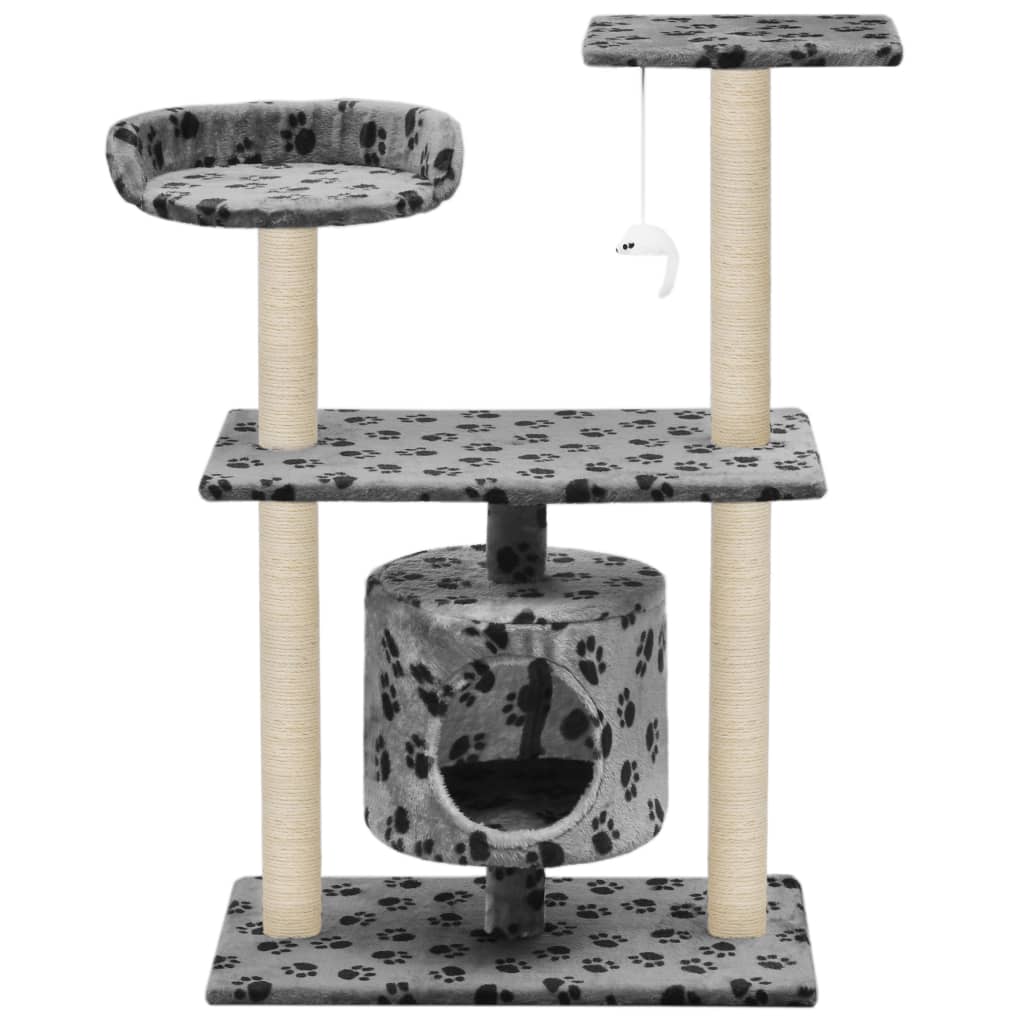 Cat Furniture Tree Sisal Scratching Posts Dark Blue Beige Grey 70 Cm Grey 70 X 4