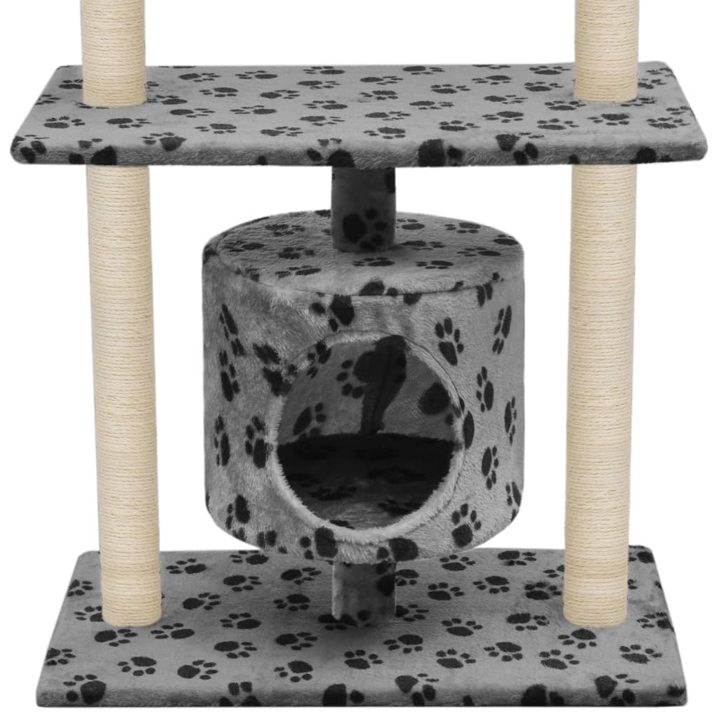 Cat Furniture Tree Sisal Scratching Posts Dark Blue Beige Grey 70 Cm Grey 70 X 4