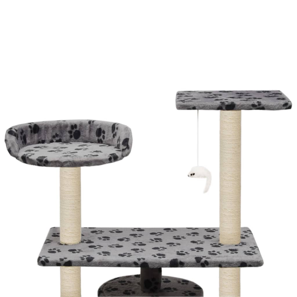 Cat Furniture Tree Sisal Scratching Posts Dark Blue Beige Grey 70 Cm Grey 70 X 4
