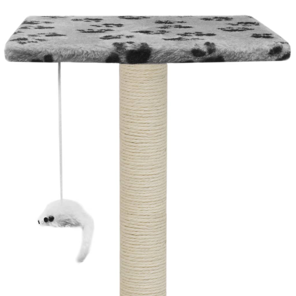 Cat Furniture Tree Sisal Scratching Posts Dark Blue Beige Grey 70 Cm Grey 70 X 4