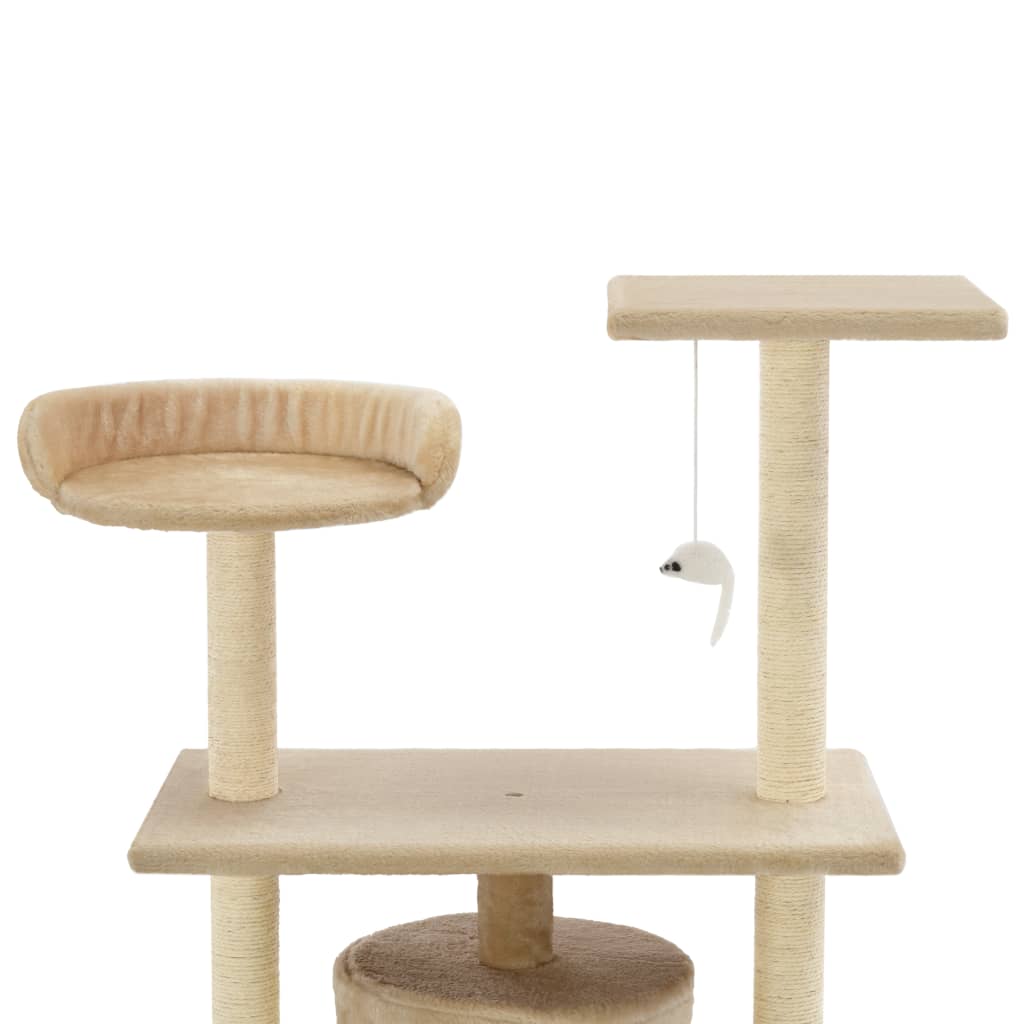 Cat Furniture Tree Sisal Scratching Posts Dark Blue Beige Grey 70 Cm Grey 70 X 4