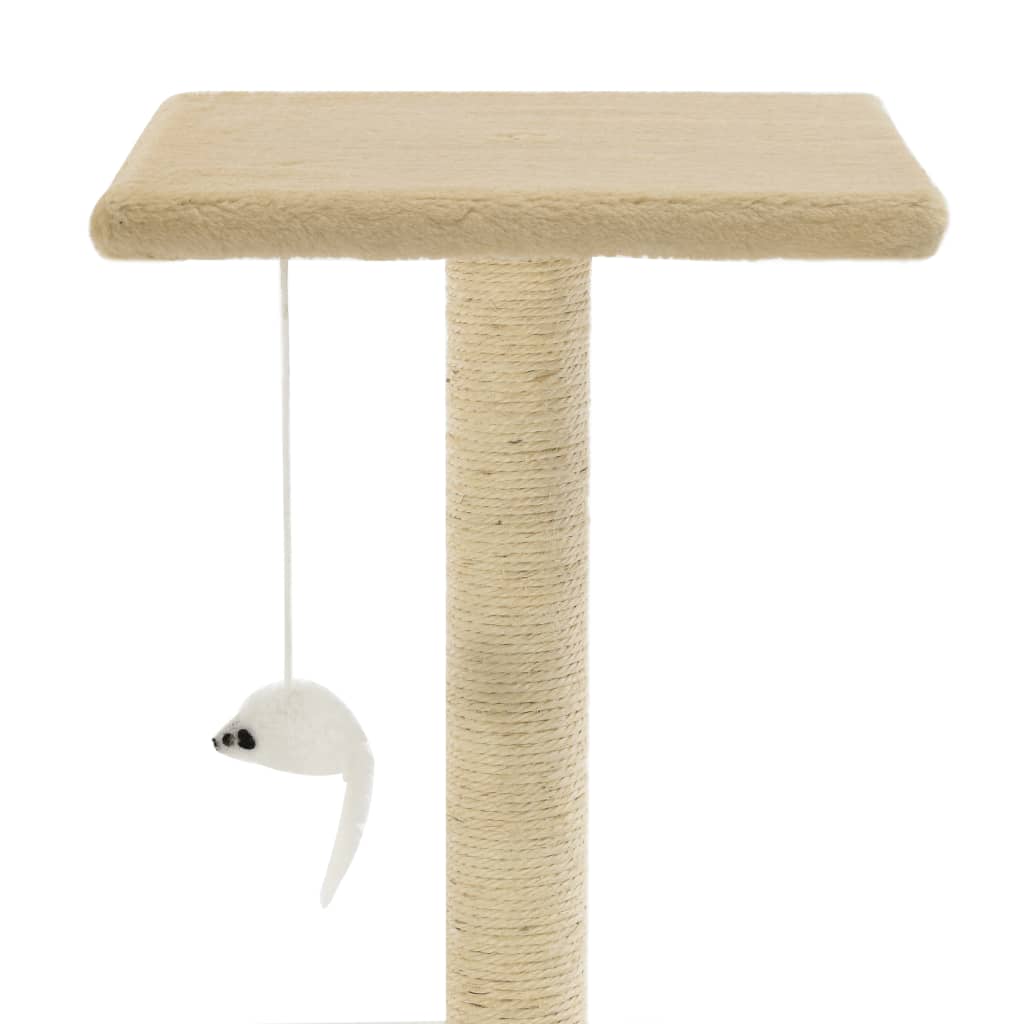 Cat Furniture Tree Sisal Scratching Posts Dark Blue Beige Grey 70 Cm Grey 70 X 4