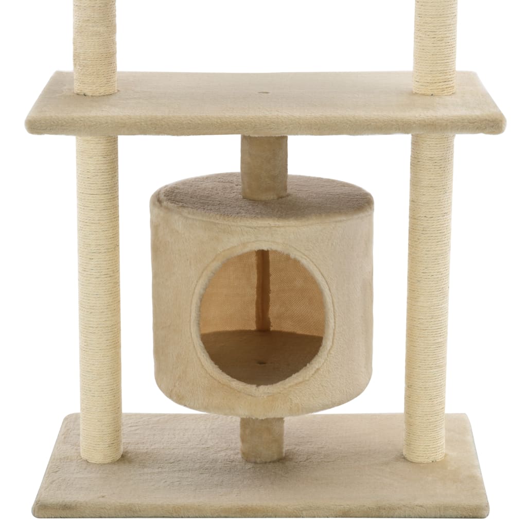 Cat Furniture Tree Sisal Scratching Posts Dark Blue Beige Grey 70 Cm Grey 70 X 4