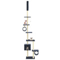 Cat Tree With Sisal Scratching Posts Grey Paw Prints