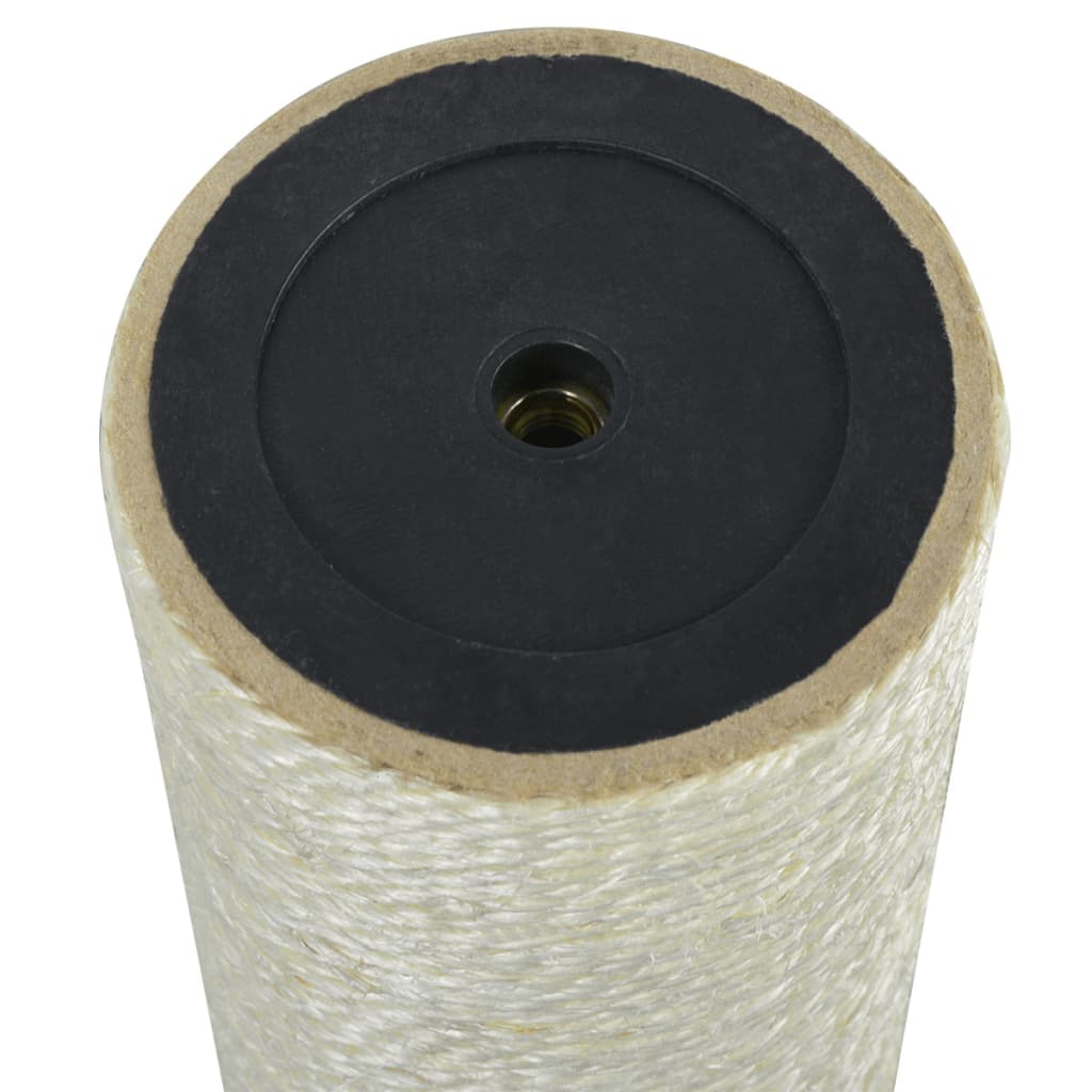 Cat Furniture Wall Mounted Scratching Post Sisal 45cm Scratcher Beige 8 x 20 cm