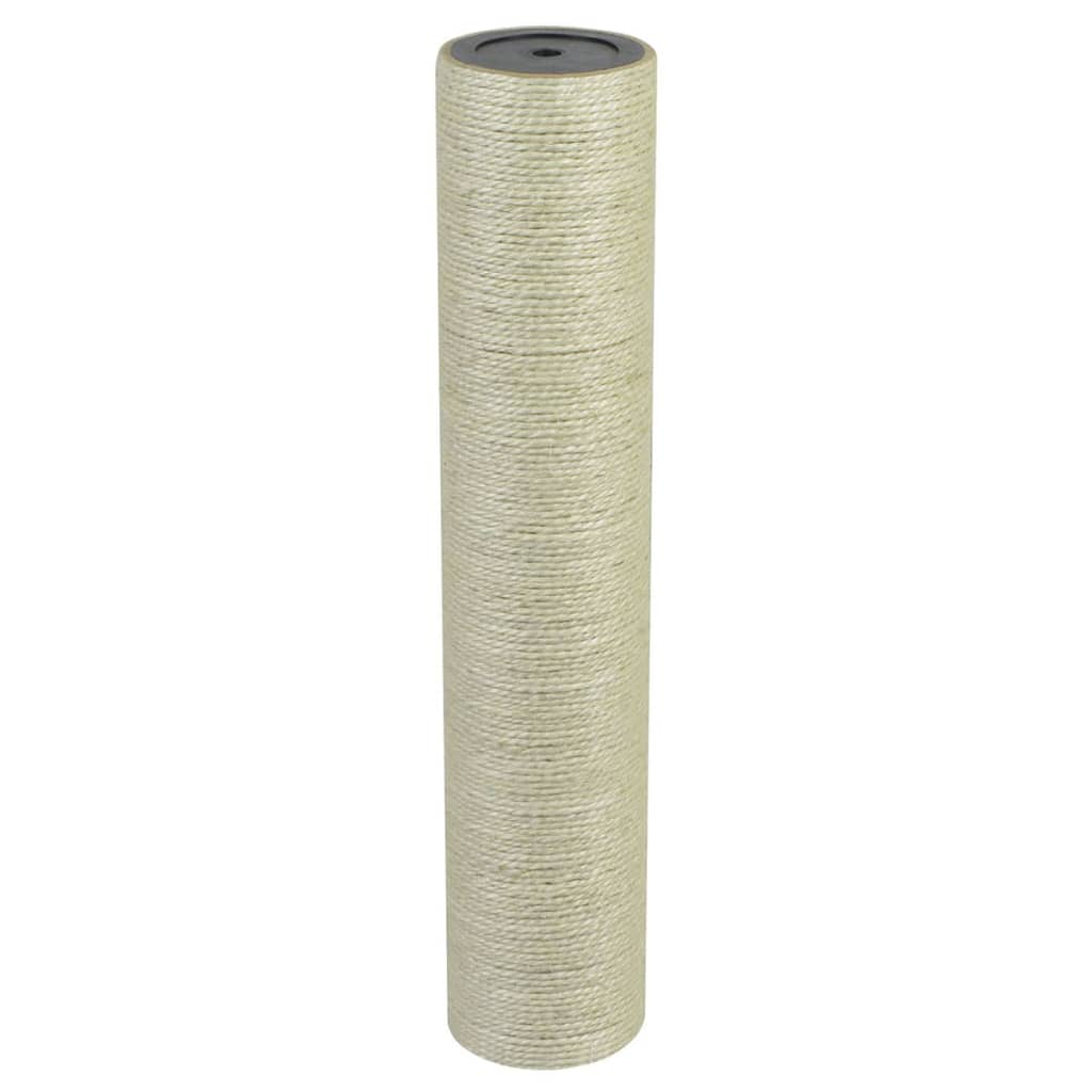Cat Furniture Wall Mounted Scratching Post Sisal 45cm Scratcher Beige 8 x 20 cm