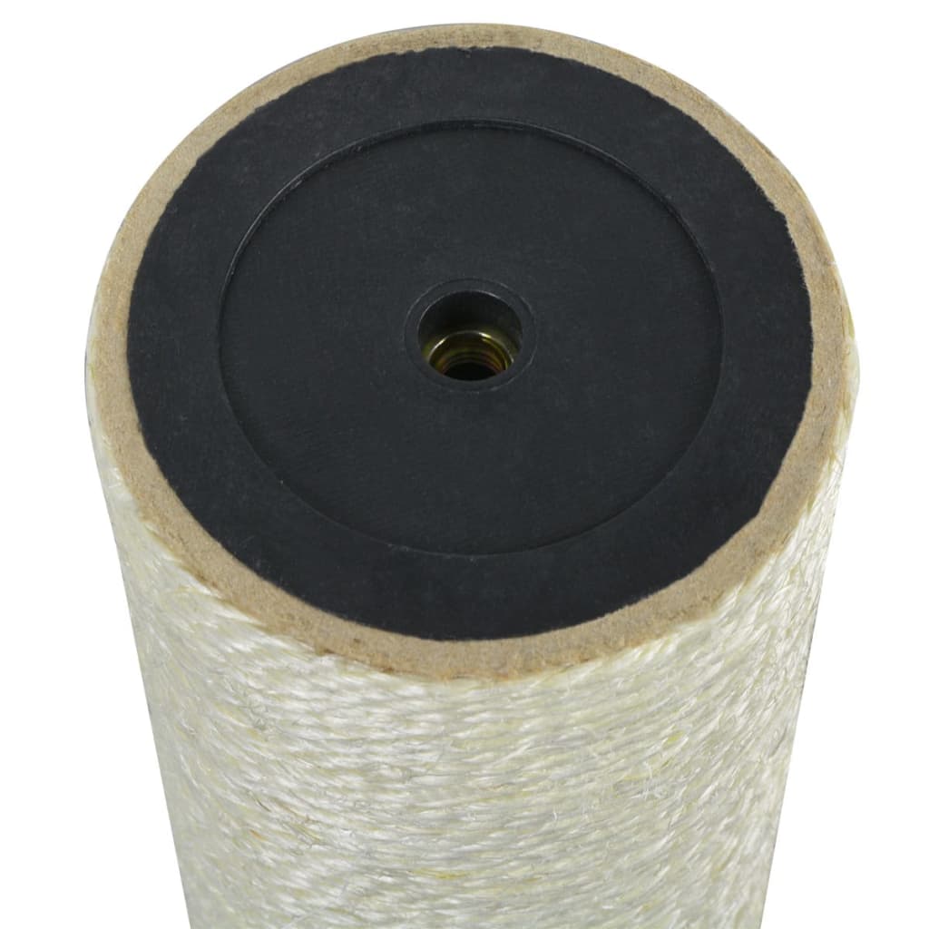Cat Furniture Wall Mounted Scratching Post Sisal 45cm Scratcher Beige 8 x 20 cm