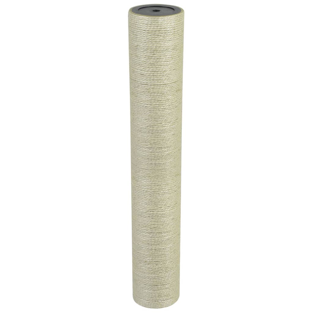 Cat Furniture Wall Mounted Scratching Post Sisal 45cm Scratcher Beige 8 x 20 cm