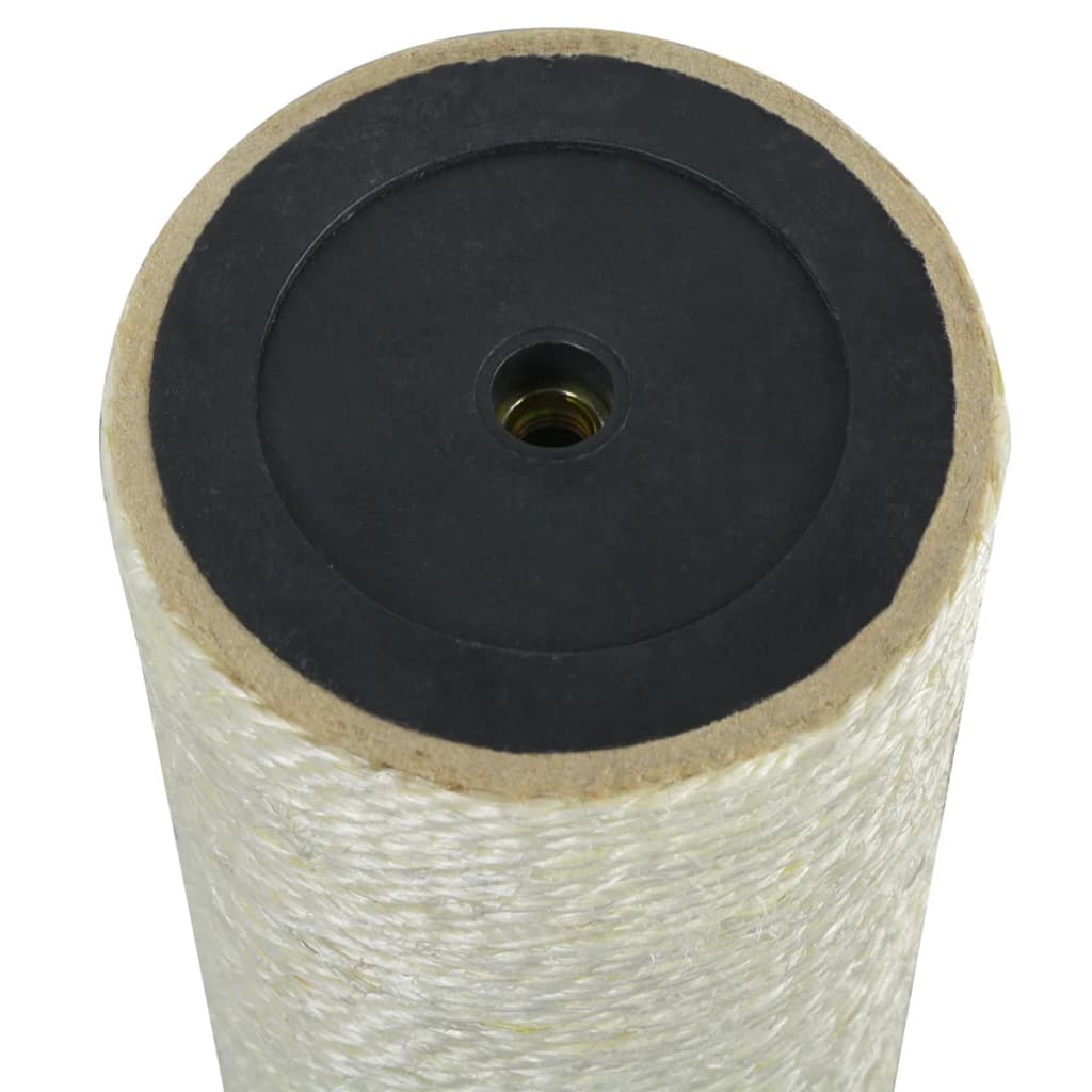 Cat Furniture Wall Mounted Scratching Post Sisal 45cm Scratcher Beige 8 x 20 cm