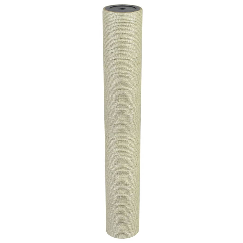 Cat Furniture Wall Mounted Scratching Post Sisal 45cm Scratcher Beige 8 x 20 cm