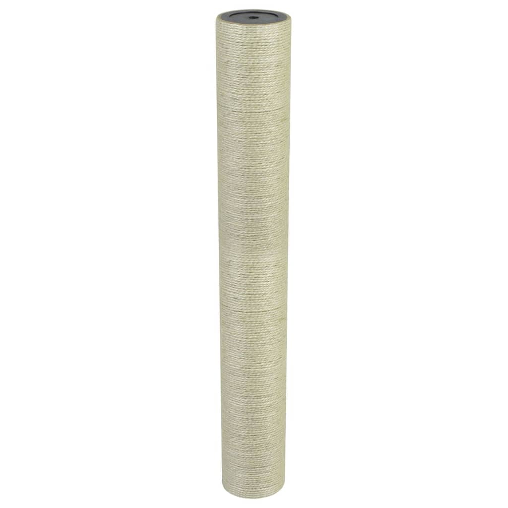 Cat Furniture Wall Mounted Scratching Post Sisal 45cm Scratcher Beige 8 x 20 cm