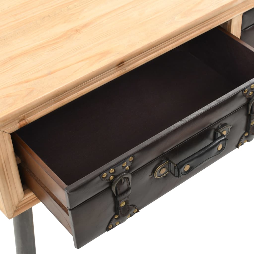 Coffee Table Solid Fir Wood 115X55X50 Cm