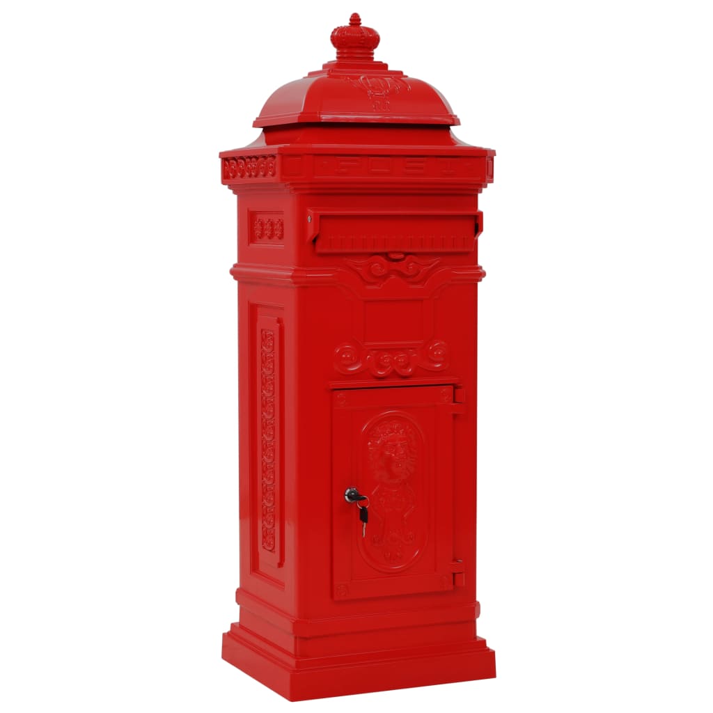 Pillar Letterbox Aluminium Vintage Style Rustproof