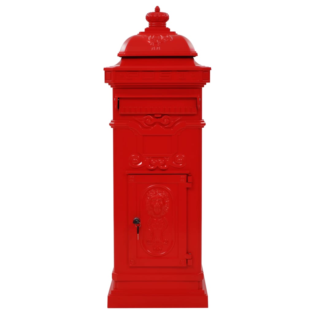 Pillar Letterbox Aluminium Vintage Style Rustproof