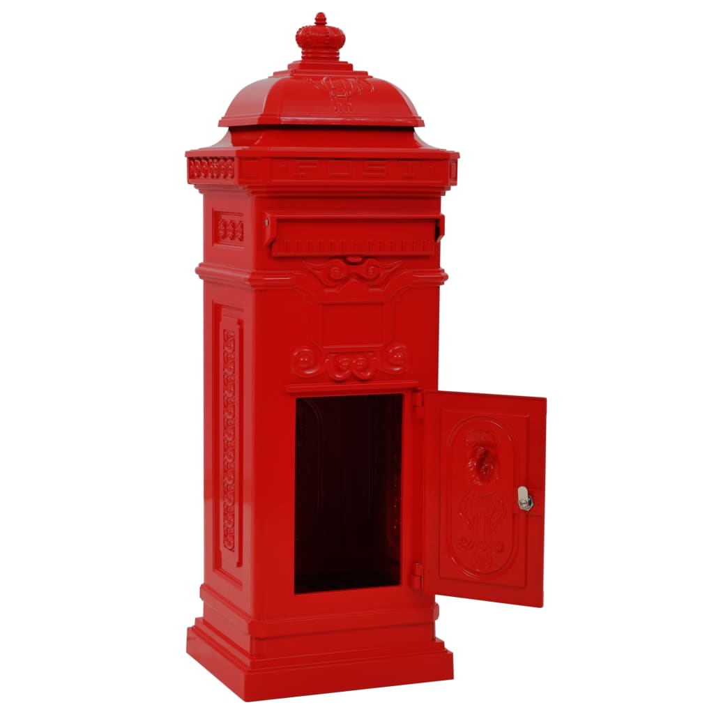 Pillar Letterbox Aluminium Vintage Style Rustproof